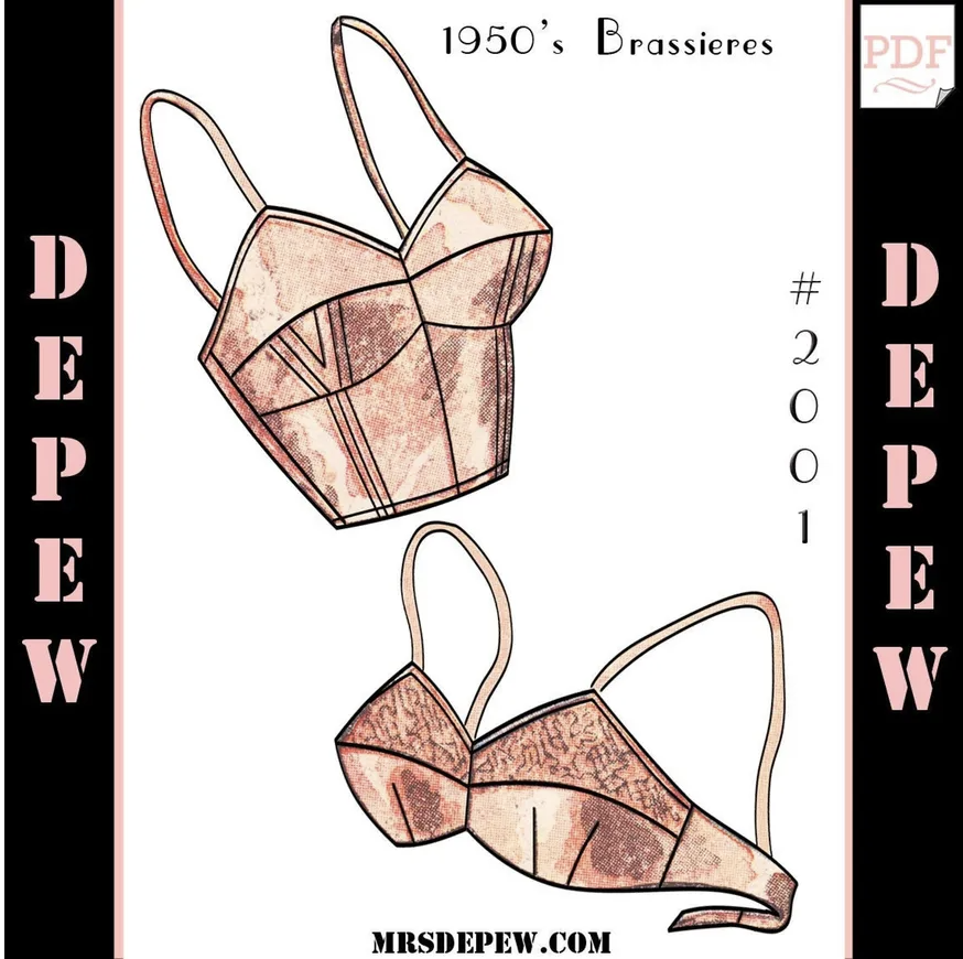 The Bombshell Bra PDF Pattern Retro Bullet Bra Styling as an Easy-to-follow Sewing  Pattern Size 16-20 -  Canada
